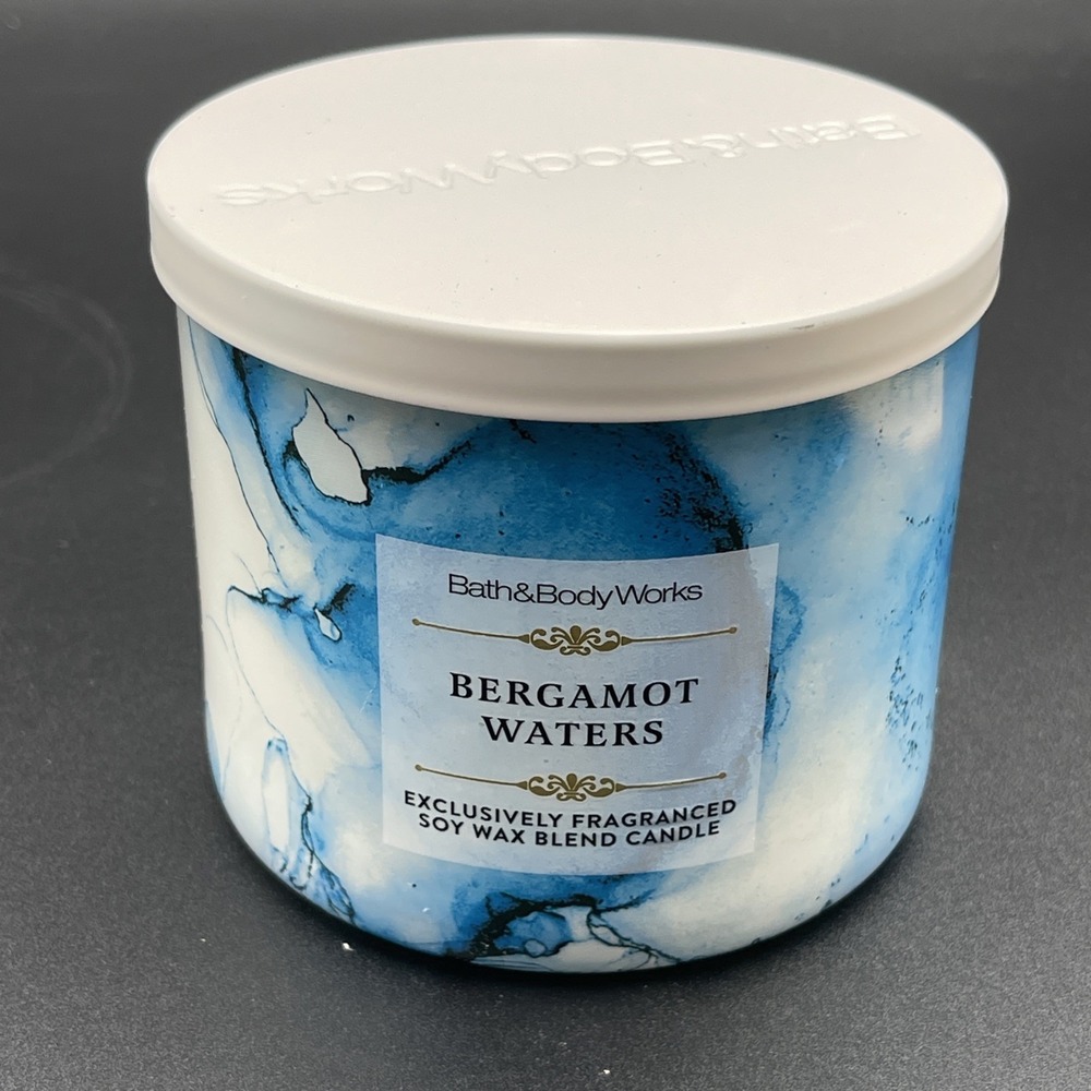 New Bath & Body Works BERGAMOT WATERS Scented 3 Wick Candle 14.5 oz